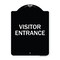 Signmission Entrance Visitor Entrance Heavy-Gauge Aluminum Architectural Sign, 24" H, BW-1824-24093 A-DES-BW-1824-24093 - alternate 1
